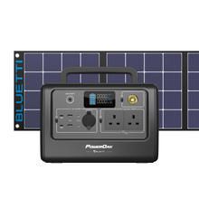 Load image into Gallery viewer, BLUETTI EB70 Portable Solar Generator + 1*120W/220W Solar Panel